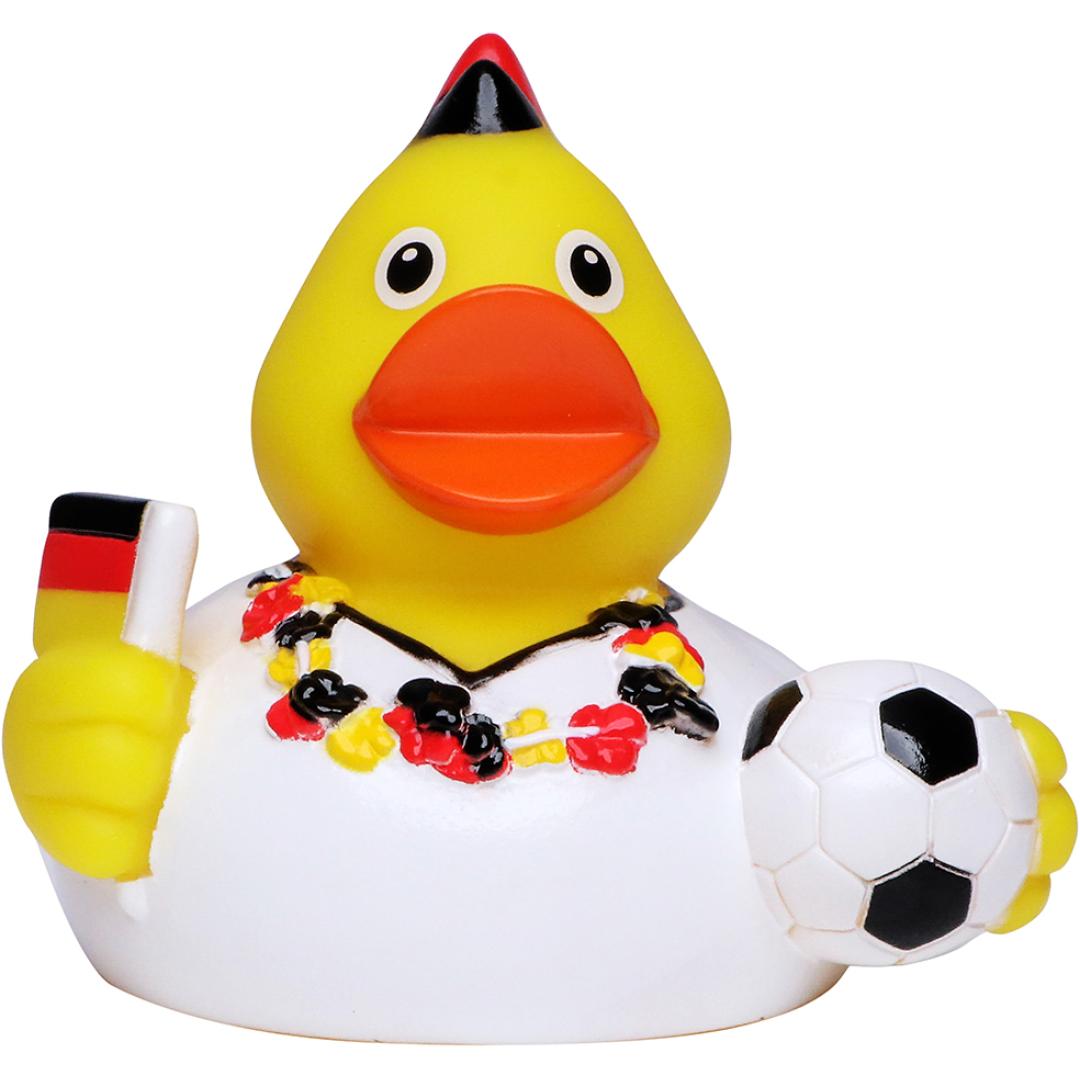 M131127 Black/red/yellow - Squeaky duck soccer fan - mbw